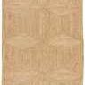 Beige jute area rug with geometric woven diamond patterns and natural organic texture