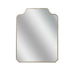 Large Sartilly Mirror with curved top edges and a slim distressed gold frame