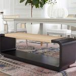 Product Image 7 for Emma Modern Retro Espresso Oak Rope-Wrapped Curved Coffee Table from Villa & House