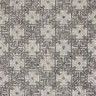 Hand-tufted Ehren Charcoal/Fog rug with geometric pattern in neutral grey tones on 100% wool pile