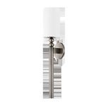 Lakeport Wall Sconce side angle showing depth and curved arm attached to round wall mount