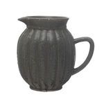 Product Image 1 for Toby Fluted Charcoal Grey Stoneware Pitcher from Creative Co-Op