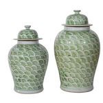 Product Image 2 for Mint Green Fish Scale Temple Jar from Legend of Asia