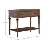 Product Image 2 for Andrea Oak Wood Nightstand - 1 Drawer, Antique Bronze from Gabby