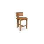 Morel Counter Stool shown angled right, highlighting seat depth and double-beamed oak structure