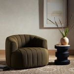 Product Image 13 for Elliana Upholstered Olive Fiqa Boucle Swivel Accent Chair from Four Hands