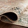 Side view close-up of Wynter Auburn / Multi Rug folded to reveal thickness and fabric texture