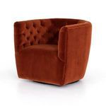 Product Image 15 for Hanover Upholstered Sapphire Rust Round Swivel Accent Chair from Four Hands