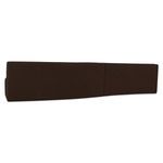 Back view of dark brown Naomi Wave sectional showing straight back design and seamless two-piece construction