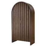 Product Image 1 for Finley Fluted Arched Brown Sugar Oak Cabinet from Jamie Young