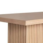 Product Image 4 for Vanna Slatted Pedestal Base Console Table In Natural Oak from Worlds Away
