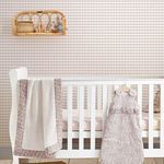 Product Image 2 for Laura Ashley Gingham Pale Amethyst Purple Removable Wallpaper from Graham & Brown