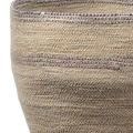 Close-up showing woven texture and subtle purple stripes near the top edge of the Trophy Basket