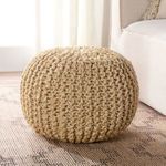 Product Image 7 for Azene Handmade Solid Beige Cylinder Pouf 20" x 20" x 14" from Jaipur