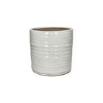 Product Image 2 for Casserole White Terracotta Planter Dia 10.6" from BIDKHome