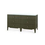 Product Image 1 for Madeline Extra Large 6-Drawer with Glass Top Deep Olive from Villa & House