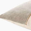 San Marco Gold Accent Pillow shown from an angled close-up highlighting texture and brass zipper edge