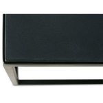 Close-up of dark quartz tabletop texture and edge detail on Circa End Table