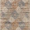 Sorrento Ivory Multi traditional area rug with intricate faded geometric pattern in blue, beige, and rust tones