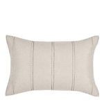 Front-facing rectangular sham showing full channel-stitched quilted pattern