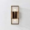 Santa Clara sconce viewed from above, showing top profile and rectangular glass enclosure