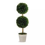 Product Image 1 for Boxwood Double Ball Topiary In Galvanized Pot 20" from Napa Home And Garden