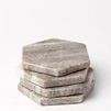 Product Image 2 for Carter Hexagonal Marble Coasters, Set Of Four from BIDKHome