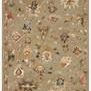 Padma Grey Multi Rug with natural thick wool pile featuring bold, asymmetrical floral and abstract designs on grey ground