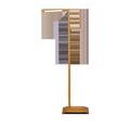 Autrand Brass Floor Lamp side view with shade arm pivoted forward