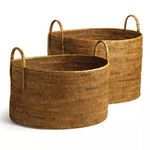 Product Image 1 for Burma Rattan Hampers W/ Handles, Set Of 2 from Napa Home And Garden