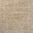 Heritage Aqua Terracotta traditional rug with vintage-inspired motifs in blue, terracotta, and tan with a variable-pile te...