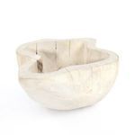Alternate view showing wide organic shape and the bowl’s cracked natural finish