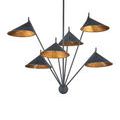 Product Image 3 for Serpa Medium Black Chandelier from Currey & Company
