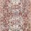 Narrow runner style rug showing full length with faded medallion pattern