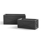 Product Image 1 for Fibreclay X Box Troughs, Set Of 2 from Napa Home And Garden