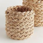 Product Image 3 for Abaca French Braid Storage Baskets Round, Set Of 2 from Napa Home And Garden