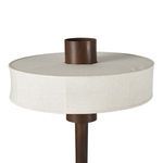 Detailed view of linen shade fabric texture on premium Fordham Floor Lamp