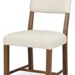 Driftwood chair angled slightly to the left showing side profile and front corner