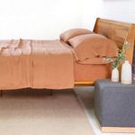Product Image 1 for Queen Terra Cotta Linen Sheet Set from Pom Pom at Home