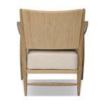 Back view of Godfrey Chair showing smooth oak back panel and cushion support