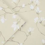 Product Image 1 for Laura Ashley Magnolia Grove Natural Floral Wallpaper from Graham & Brown