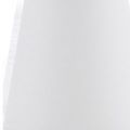 Close-up of white fabric texture of the lamp’s tapered drum shade