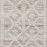 Rivers Lagoon Ivory long runner rug with fringed edges, rectangular symmetrical motif pattern