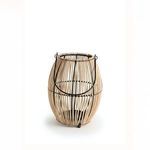 Product Image 1 for Natural Lantern Iron & Bamboo Dia 8.25" from BIDKHome