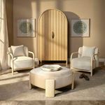 Product Image 6 for Tarte Earl Grey Velvet and Pale Oak Ottoman from Jamie Young