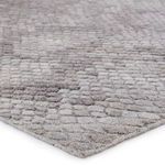Close-up corner view showing thick pile and woven texture of the rug