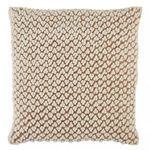 Madur 22 inch throw pillow with textured woolen boucle in ivory and warm tan