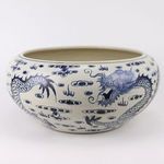 Product Image 6 for Blue & White Shallow Bowl Dragon Motif from Legend of Asia