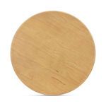 Top-down view of Charles Cafe Table highlighting round natural wood grain tabletop