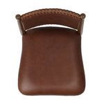 Top-down view showing seat cushion shape and leather laced backrest curve